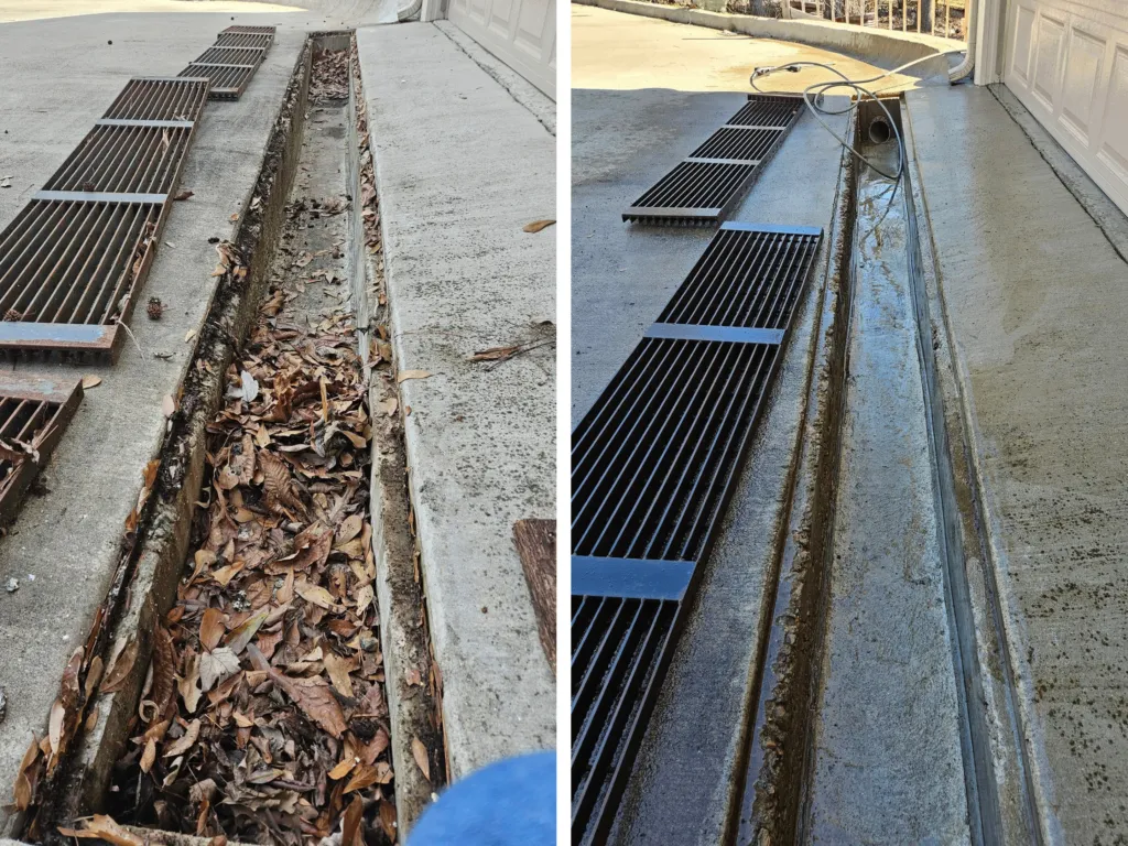 Before / after gutter cleanup