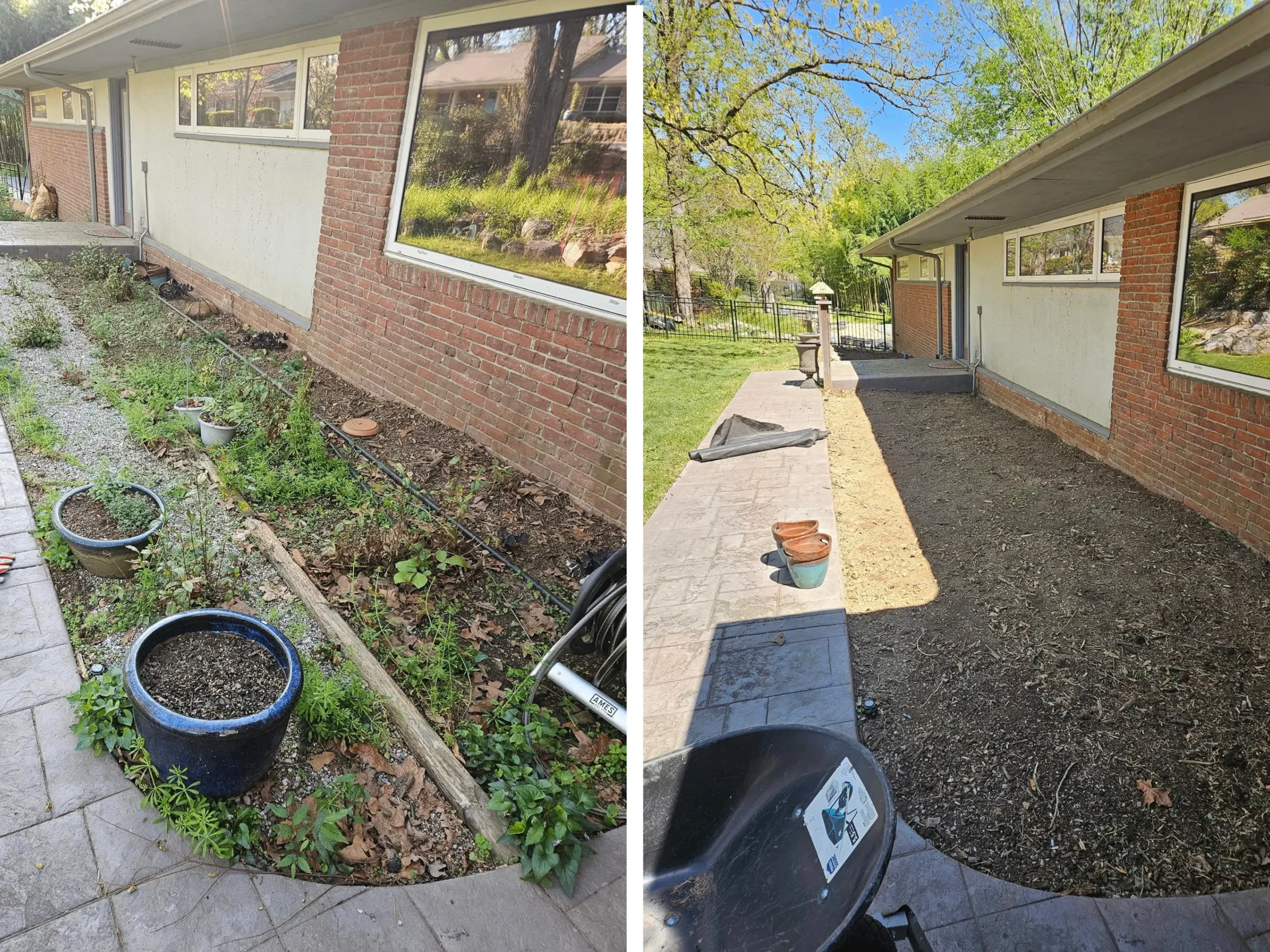 Before / after landscaping project 3
