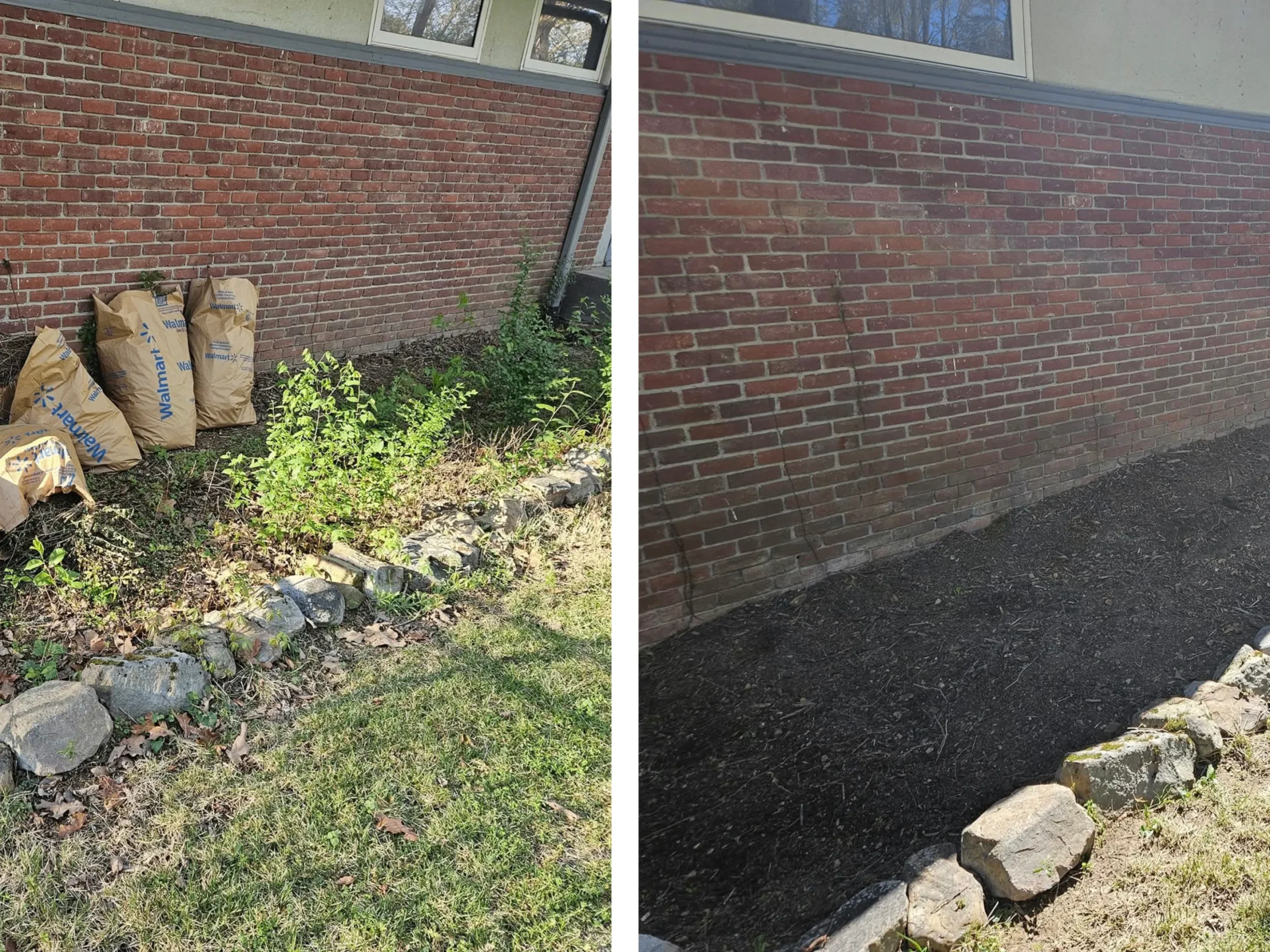 Before / after landscaping project 2